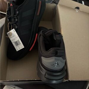 adidas Men's Black Sneakers with Red Accent